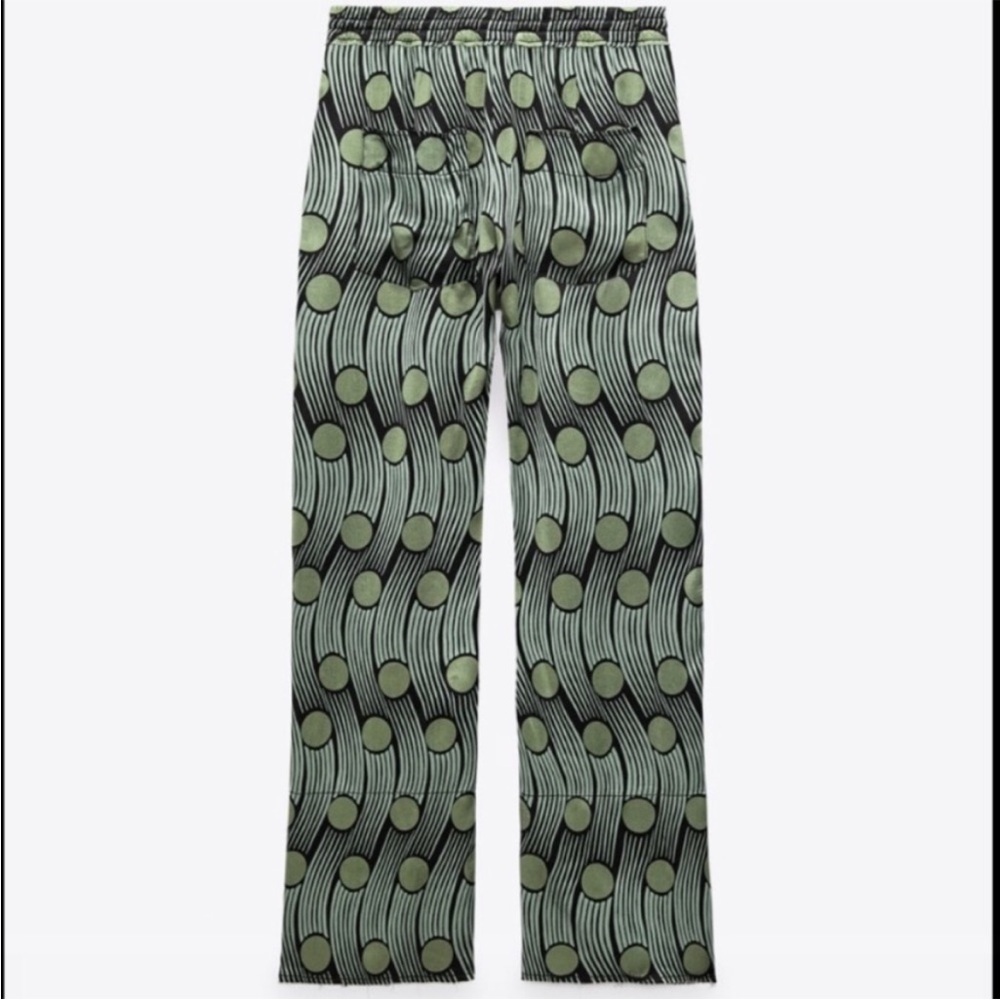 Zara Green Patterned Matching Set - Picture 3 of 6